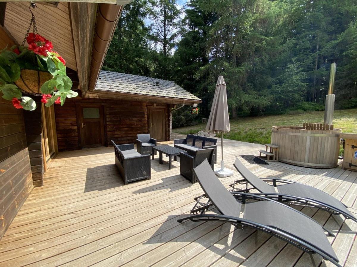 Le Fishing Lodge Chalet En Bois Avec Bain Nordique La Bresse Exterior foto