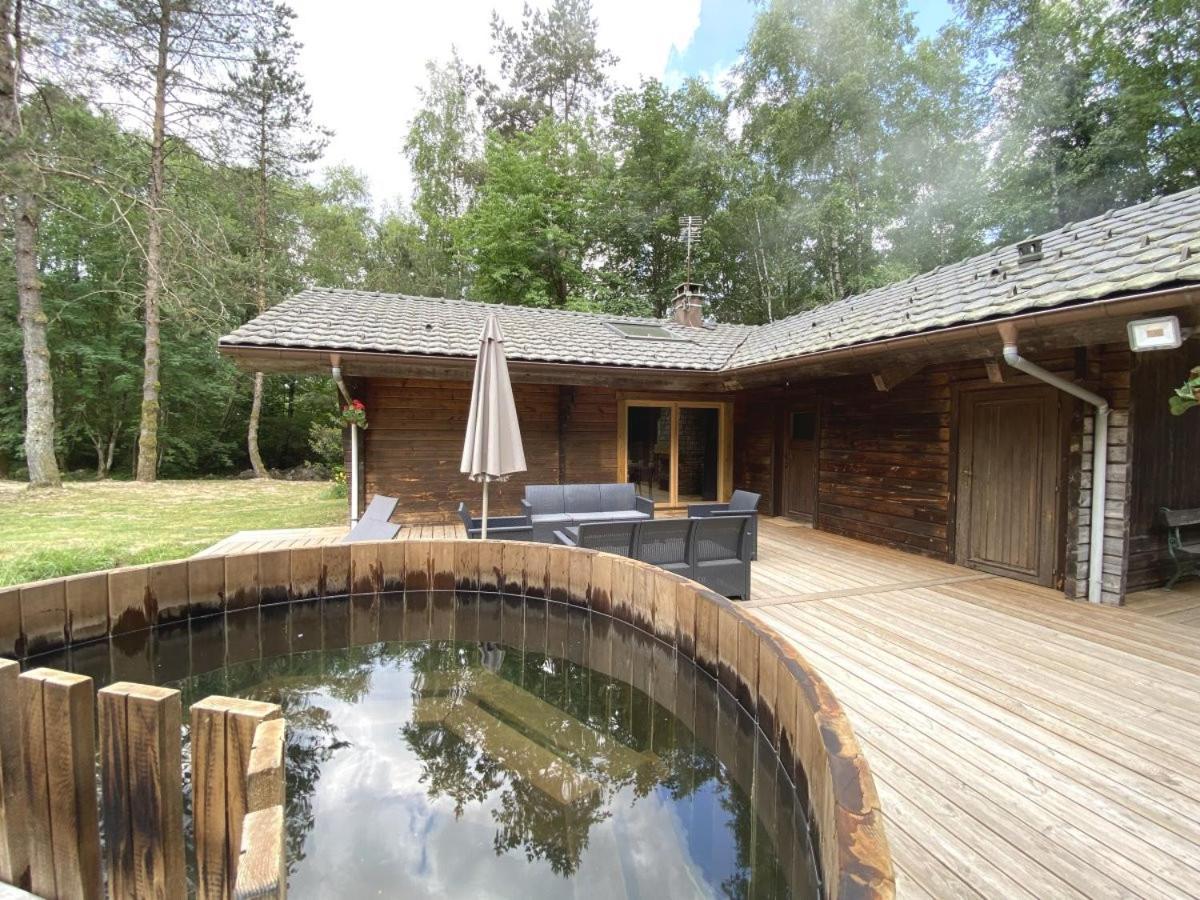 Le Fishing Lodge Chalet En Bois Avec Bain Nordique La Bresse Exterior foto