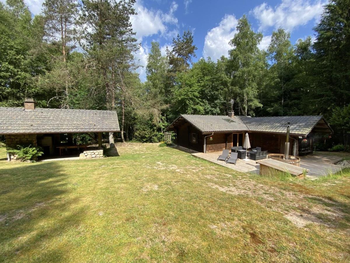 Le Fishing Lodge Chalet En Bois Avec Bain Nordique La Bresse Exterior foto