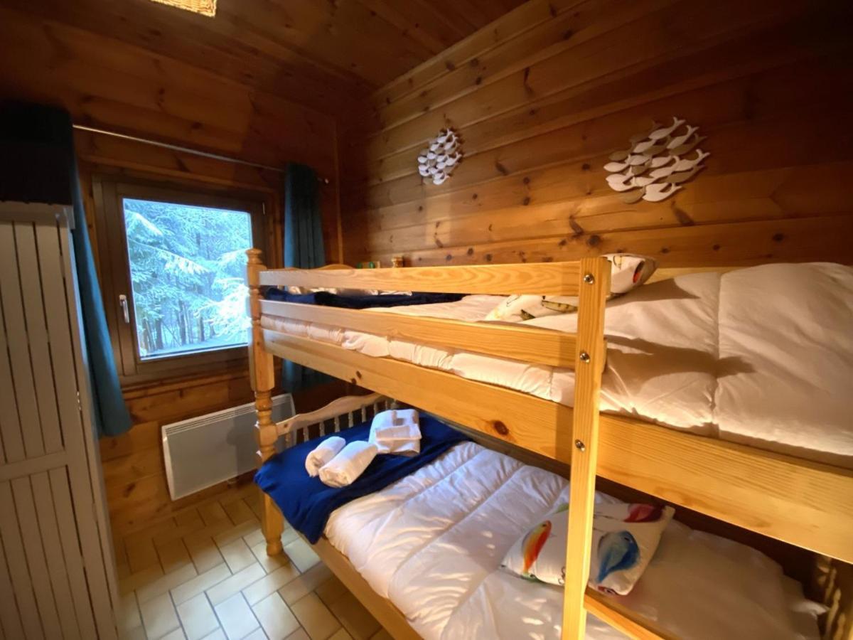 Le Fishing Lodge Chalet En Bois Avec Bain Nordique La Bresse Exterior foto