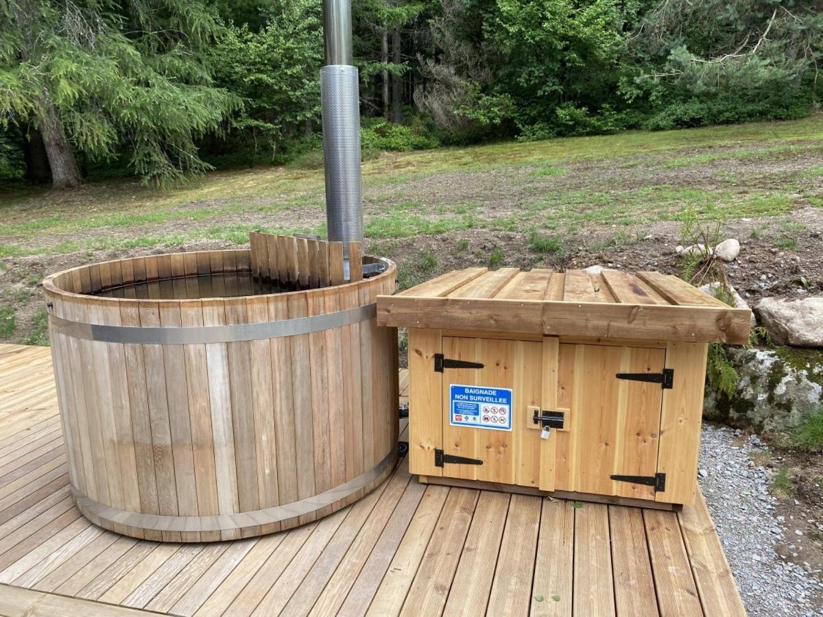 Le Fishing Lodge Chalet En Bois Avec Bain Nordique La Bresse Exterior foto