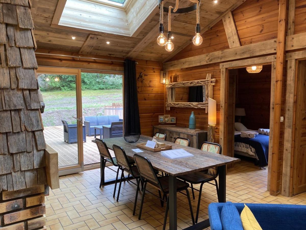 Le Fishing Lodge Chalet En Bois Avec Bain Nordique La Bresse Exterior foto