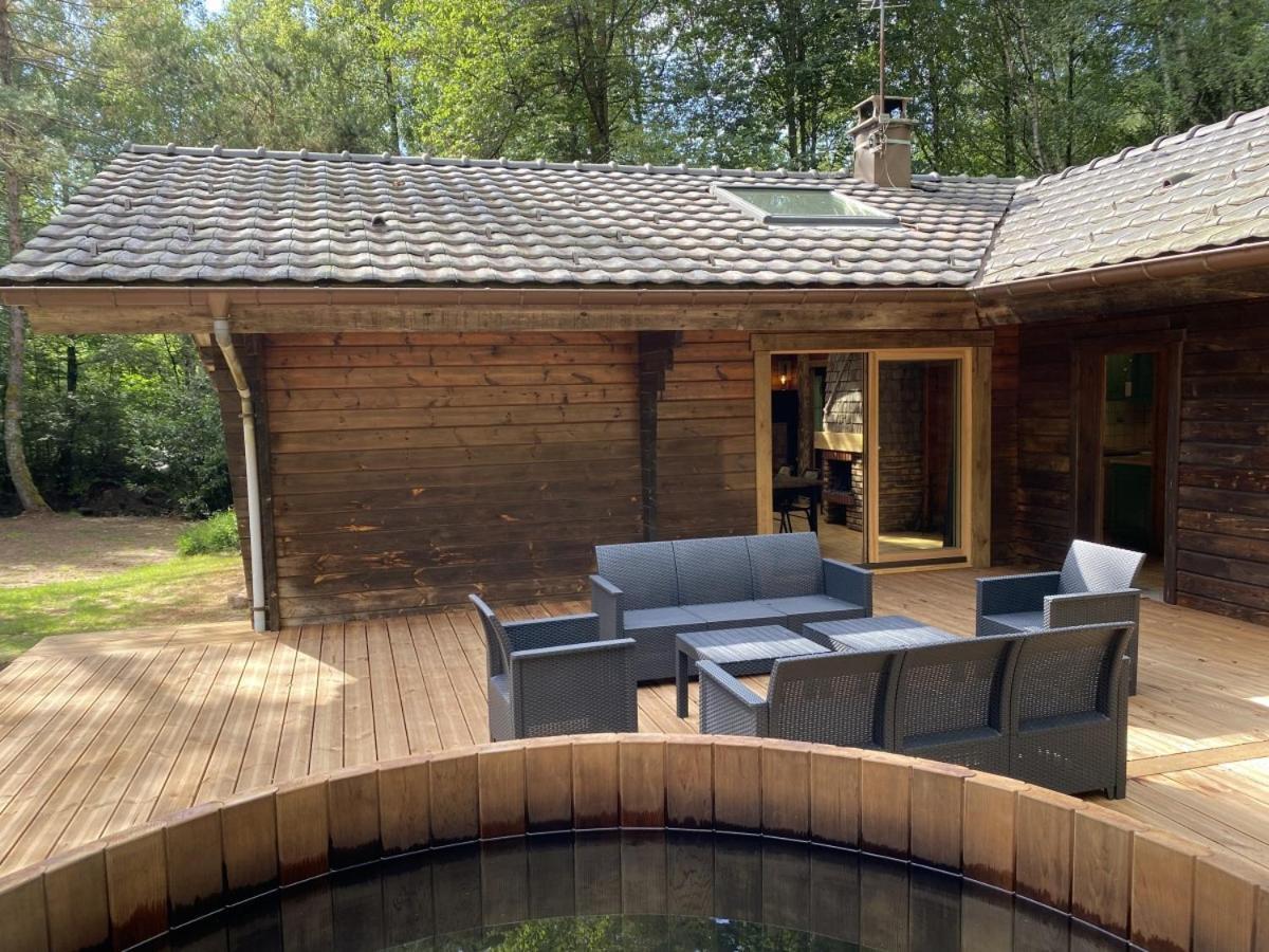 Le Fishing Lodge Chalet En Bois Avec Bain Nordique La Bresse Exterior foto