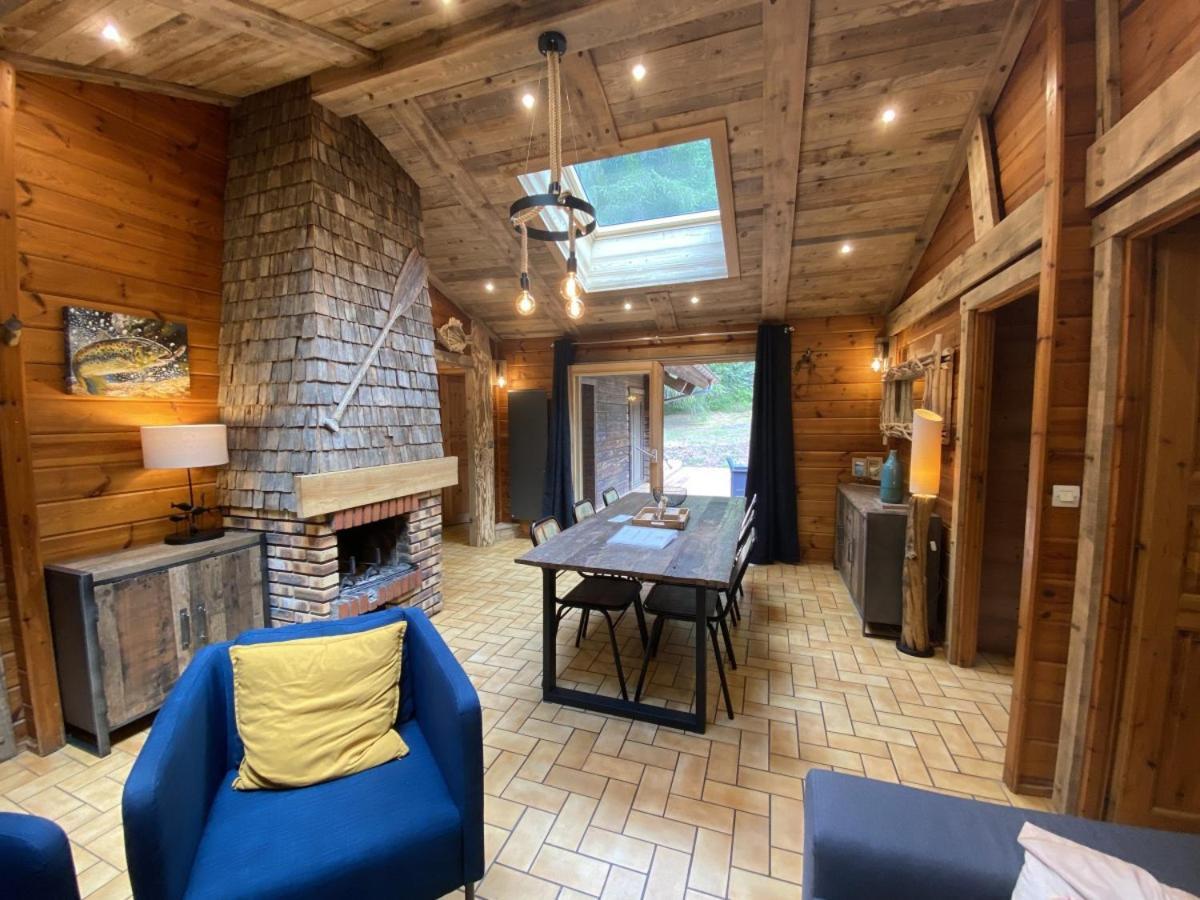 Le Fishing Lodge Chalet En Bois Avec Bain Nordique La Bresse Exterior foto